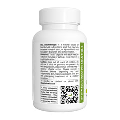 BIOptimizers HCL Breakthrough pills close-up reveals capsule texture and digestion aid.