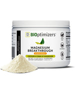 BiOptimizers Magnesium Breakthrough Drink bottle with banana mango flavor for relaxing sleep support