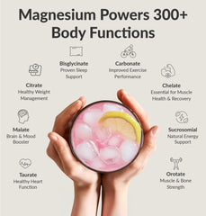 BIOptimizers Magnesium Breakthrough Drink glass with mix highlights refreshing flavor.