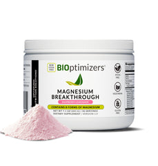 BIOptimizers Magnesium Breakthrough Drink raspberry lemon bottle for calm evenings and steady hydration.