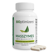 BIOptimizers MassZymes bottle with capsules for digestive support and nutrient absorption