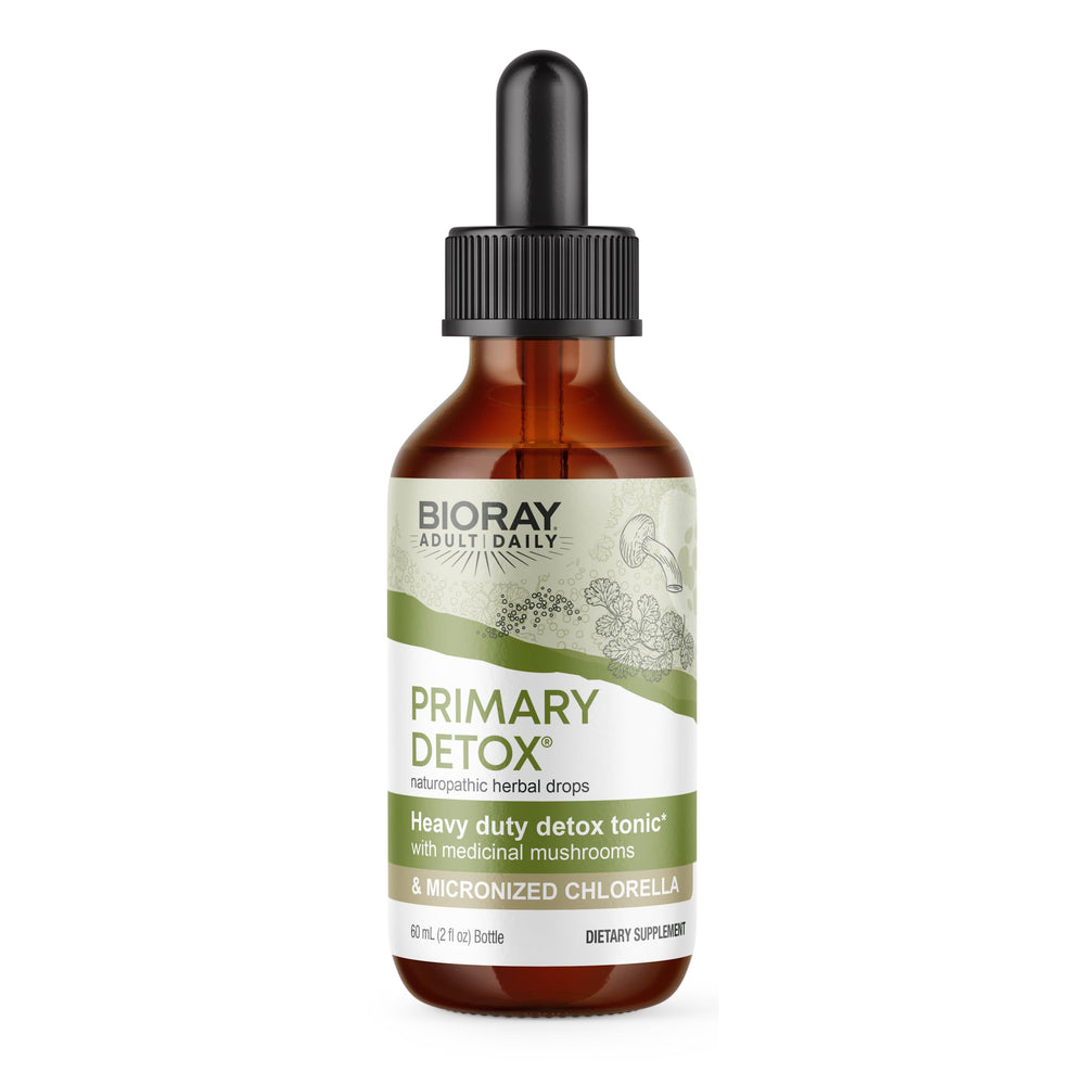 BIORAY Daily Primary Detox bottle label—herbal blend for daily toxin support.