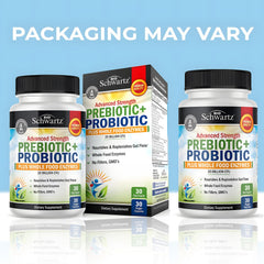 BioSchwartz capsules in hand illustrating simple daily intake for gut health.