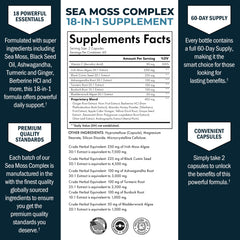 BioSchwartz 18‑ingredient sea moss capsules offering convenient daily nourishment.