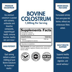 BioSchwartz Colostrum extra-strength 1500mg serving supports overall wellness.