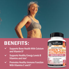 BioSchwartz label front highlights trusted formulation for women 50 and over