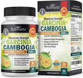 BioSchwartz Garcinia Cambogia bottle label highlights high purity HCA for appetite support.