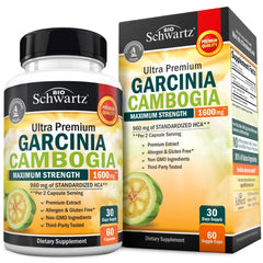 BioSchwartz Garcinia Cambogia bottle for appetite control as part of a balanced routine.