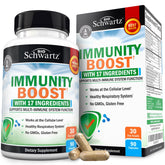 BioSchwartz Immune Support capsules close-up showing branding and texture