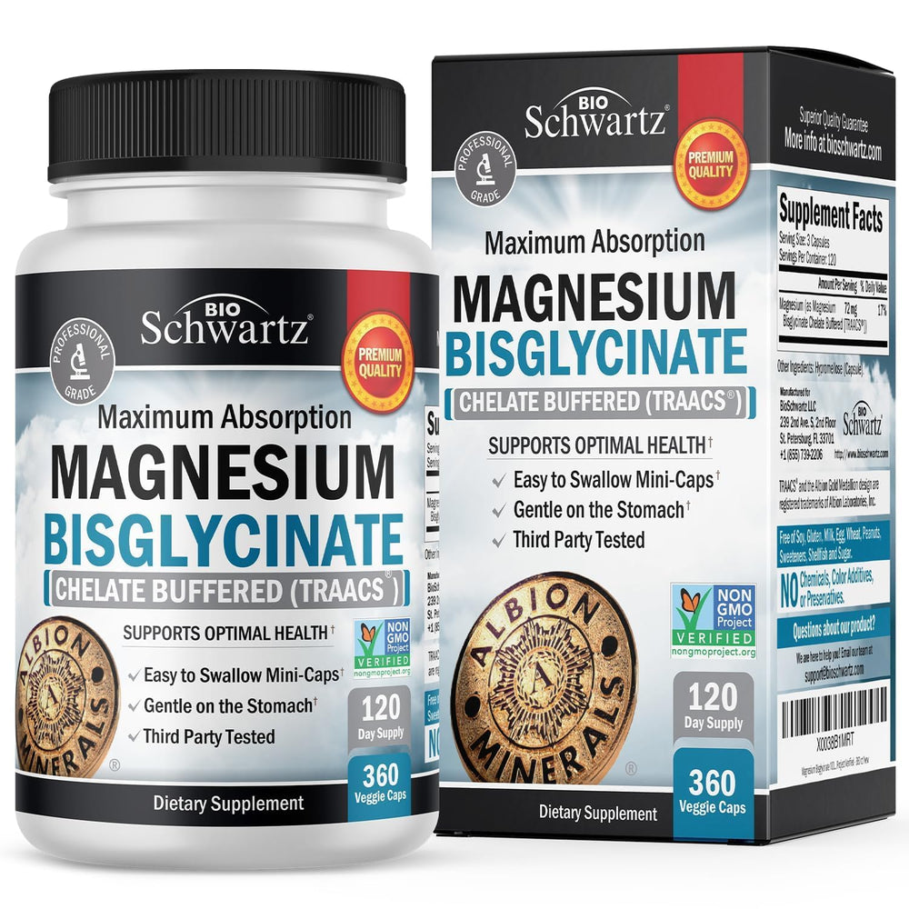 BioSchwartz magnesium bisglycinate mini capsules for easy daily use