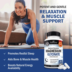 BioSchwartz Magnesium Glycinate 500mg capsules close-up showing mini capsules for easy swallowing