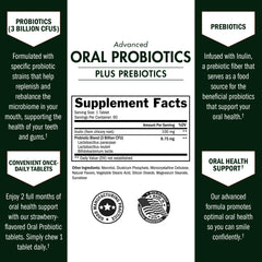 BioSchwartz strawberry flavored chewable probiotic tablets for daily dental care