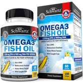 BioSchwartz triple-strength omega-3 softgels bottle for potential eye health support.
