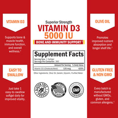 BioSchwartz Vitamin D3 5000 IU pour showing easy intake with olive oil base