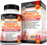 BioSchwartz Women's Multivitamin with D3 bottle front view for daily immune support