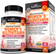 BioSchwartz Women's Multivitamin with D3 bottle front view for daily immune support
