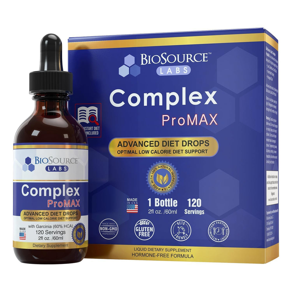 BioSource Labs Complex ProMAX drops bottle shows premium dieting support and energy potential