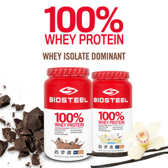 BIOSTEEL ingredients panel highlights Non-GMO and rBGH-free formula.