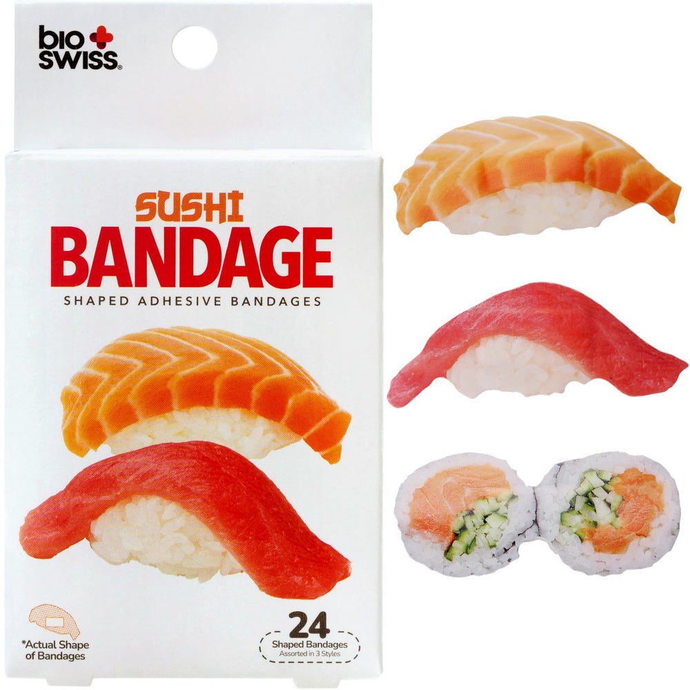 BioSwiss Sushi Bandages multi-style set protecting minor wounds with kid-friendly designs