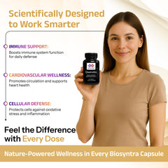 Quercetina Biosyntra favorece defensa inmunitaria y protección celular.