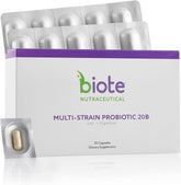Biote Multi-Strain PROBIOTIC 20B bottle supports daily gut health.
