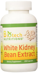 Biotech Nutritions White Kidney Bean Extract bottle on a clean surface for carb-conscious meals