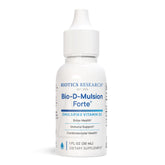 Biotics Research Bio-D-Mulsion Forte bottle shows bone support label.