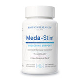 BIOTICS RESEARCH Meda-Stim bottle illustrating thyroid-support capsules.