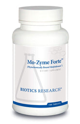 Biotics Research MoZyme Forte molybdenum tablet, 150 mcg, supports liver detox pathways.