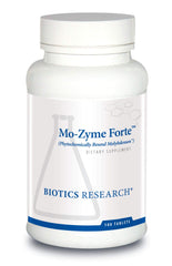 Biotics Research MoZyme Forte molybdenum tablet, 150 mcg, supports liver detox pathways.