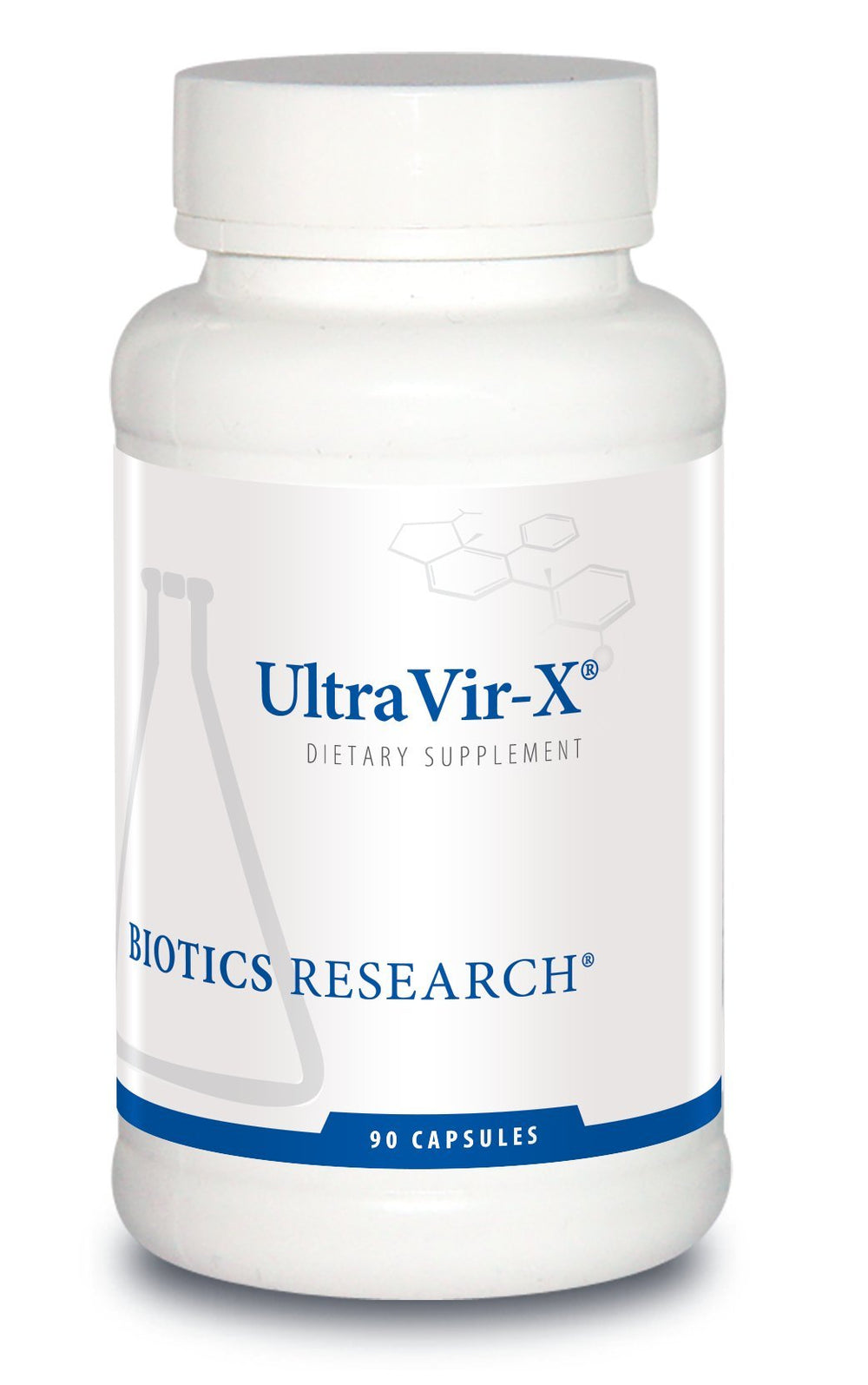 Biotics Research UltraVir-X bottle front view for daily immune support.
