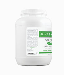 BIOTONE Pure Touch Organics Creme pour demonstrates silk glide during massage.
