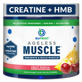 BioTrust Ageless Muscle bottle pour with easy-to-mix formula for daily workouts.