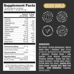 BIRDMAN Falcon Performance shake glass with creamy vanilla for workouts.