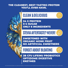 Birdman Falcon vanilla protein scoop shows precise measuring for shakes.