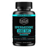 Black Forest Spermidine bottle close-up highlighting purity and potency