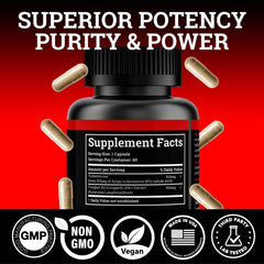 Black Forest Turkesterone Tongkat Ali ingredients panel detail for informed energy choices.