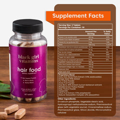 Black Girl Vitamins Biotin capsules for daily support of keratin and elasticity
