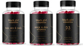 Black Girl Vitamins Look Good Feel Good Bundle hair-skin-nails gummies bottle for daily beauty support.