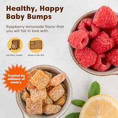 Nutrition facts label on Black Girl Vitamins Prenatal Gummies bottle with gluten-free claim