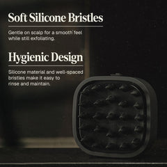 Ergonomic grip of Black Wolf Scalp Scrubber for steady handling