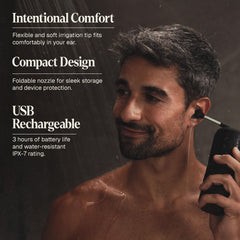 Black Wolf Wush Pro USB rechargeable cable for convenient power.