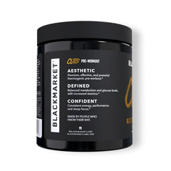 BLACKMARKET CUTS canister packaging highlights premium quality and flavor
