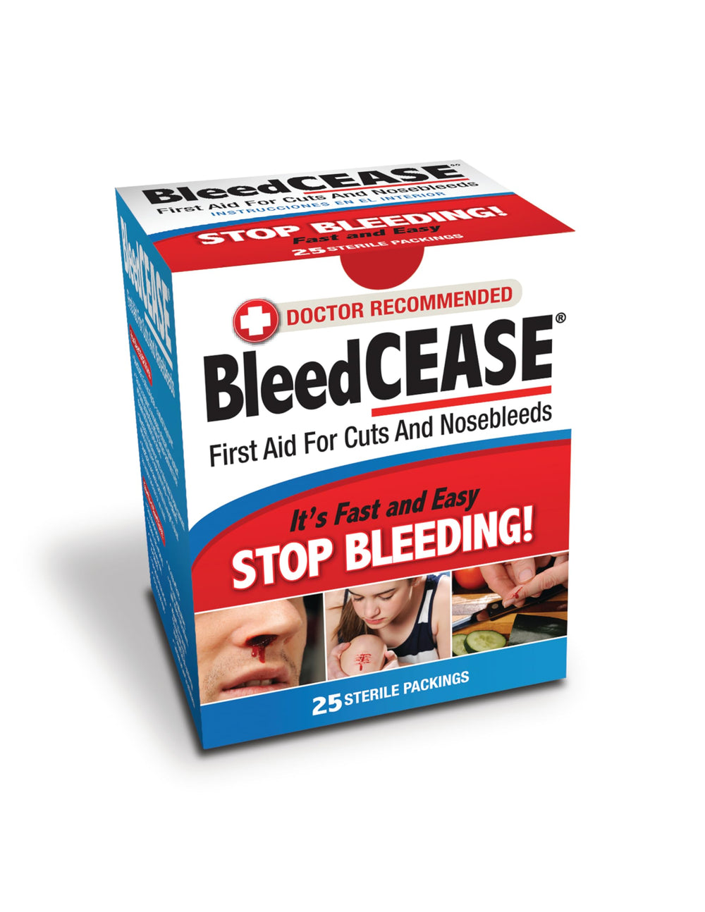 BleedCEASE sterile packings box for quick first aid readiness