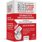 BleedStop first-aid powder packaging for ready emergency use