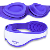 Blinkjoy Hydrating Sleep Mask closeup shows silicone cups forming a moisture seal for comfortable dry eye relief