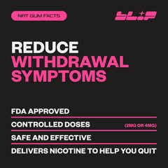 Blip NRT gum dispenser shows quick-dose chewing aid for quitting