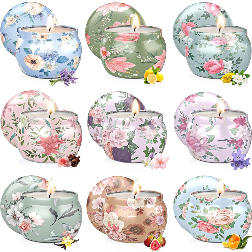 BlissfulOasis 9-pack scented candles displayed for home scenting