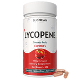 Bloofah Lycopene tomato powder bottle supports daily antioxidant balance.