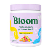 Bloom Nutrition High Energy Pre Workout Powder blue raspberry scoop energizing training sessions